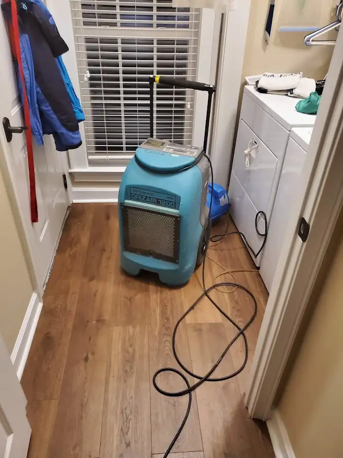 Commercial dehumidifier deployed for Flood Damage Cleanup in Tupper Lake